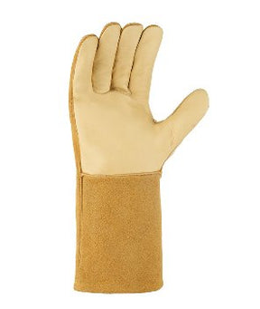 teXXor Schweißerhandschuhe VESUV aus robustem Rindleder Beige Größe 10