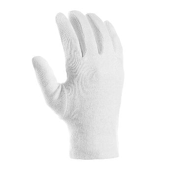 teXXor® Baumwolltrikot-Handschuhe 1561 Mittelschwer Weiß Gebleicht Unterziehhandschuhe