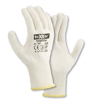 teXXor 1920 Topline Feinstrick Handschuhe Nylon Baumwolle Beige Montage Handschuhe