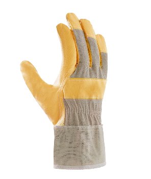 teXXor® Kunstleder-Handschuhe 88 PVWA-TOP Gelb Weiß Größe 10 Arbeitshandschuhe