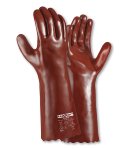 teXXor Topline PVC Chemikalienschutzhandschuhe Rotbraun 40cm Größe 9-10