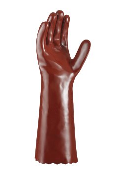 teXXor Topline PVC Chemikalienschutz Handschuhe 45cm Rotbraun Robust Langlebig