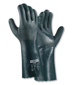teXXor Topline PVC Chemikalienschutz-Handschuhe Grün 40cm Robust Flüssigkeitsdicht