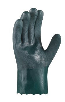 teXXor Topline Chemikalienschutz PVC Handschuhe Grün Robust Griffig 27cm