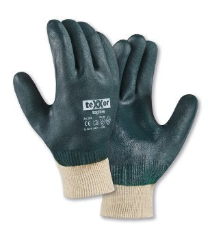 teXXor 2155 PVC-Handschuhe Grün mit Strickbund - Robuster Arbeitsschutz