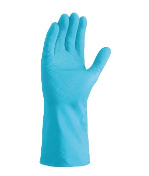 teXXor® Haushaltshandschuhe Naturlatex Blau Velourisiert Lebensmittelgeeignet 30cm 2225