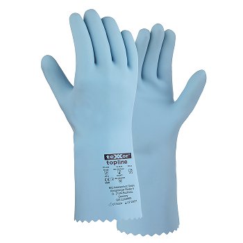 teXXor 2240 Topline Chemikalienschutz Handschuhe aus Naturlatex Blau 30cm