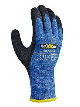 teXXor® topline Winterhandschuhe Blau: Warme, flexible Montagehandschuhe mit Griffsicherheit