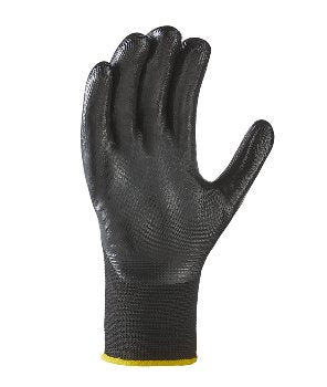 teXXor 2353 Nitril-Handschuhe Polyester-Strick Schwarz für Bau und Montage