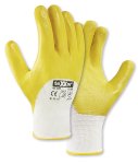 teXXor 2358 Polyester-Strickhandschuhe Nitril-Beschichtet Gelb Robuste Arbeitshandschuhe für Profis