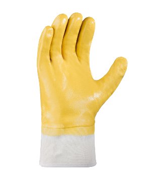 teXXor Nitril-Handschuhe 2359 Gelb Vollbeschichtet mit Robuster Stulpe