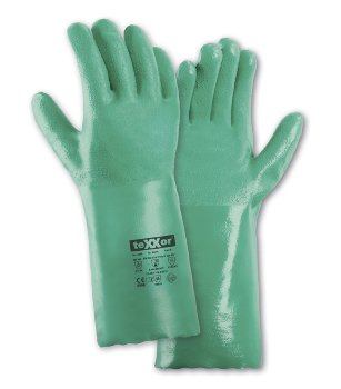 teXXor 2366 Nitril-Handschuhe mit gerauter Oberfläche für optimalen Grip Grün
