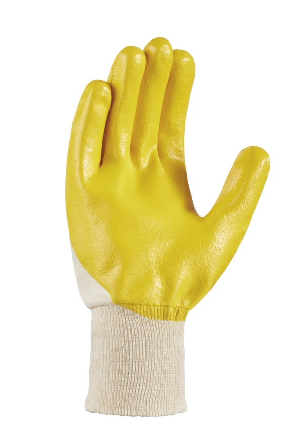 teXXor® Topline Nitril-Handschuhe: Robuster Schutz für Bau & Montage, Gelb
