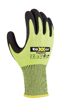 teXXor Topline Schnittschutz-Strickhandschuhe: Robuste Nitrilbeschichtung für sicheren Halt