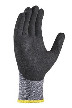 teXXor® Topline Nylon-Strickhandschuhe Nitrilbeschichtet für Präzisionsarbeiten Grau/Schwarz