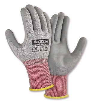 teXXor® BASIC Schnittschutz-Strickhandschuhe: Flexibel, Atmungsaktiv, Exzellenter Schnittschutz für Arbeit
