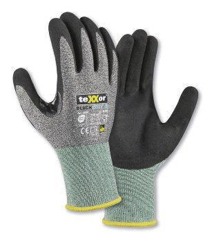 teXXor BLACK CUT® B Schnittschutz-Strickhandschuhe: Robuste, atmungsaktive Handschuhe