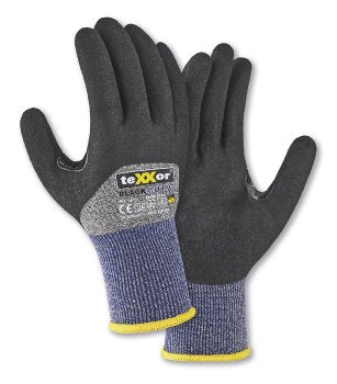 teXXor BLACK CUT® C 3/4 Schnittschutz-Strickhandschuhe: Ergonomisch, Flexibel, Touchscreen-fähig