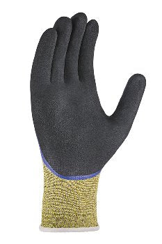 teXXor BLACK CUT D Schnittschutz-Strickhandschuhe: Ergonomisch, Flexibel, Touchscreenfähig, Ölbeständig