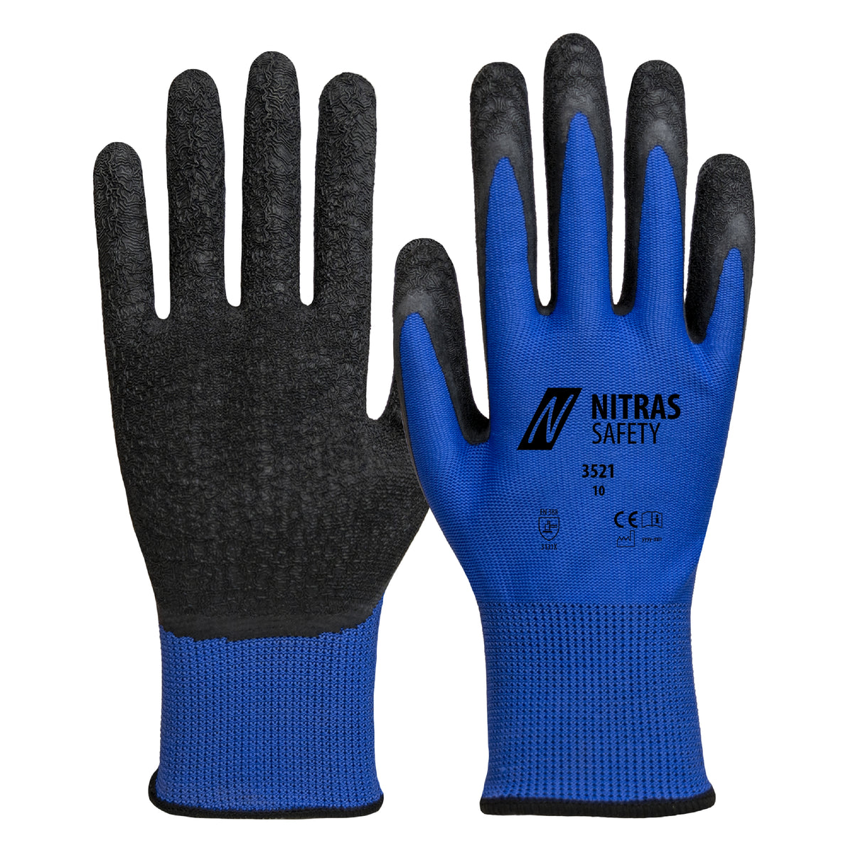 Nitras Nylon Arbeitshandschuh blau