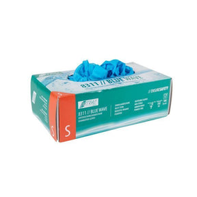 8311 Nitras blue wave nitril Einmalhandschuhe blau puderfrei 10 Boxen je 100 Stück GrS-2XL horzefix