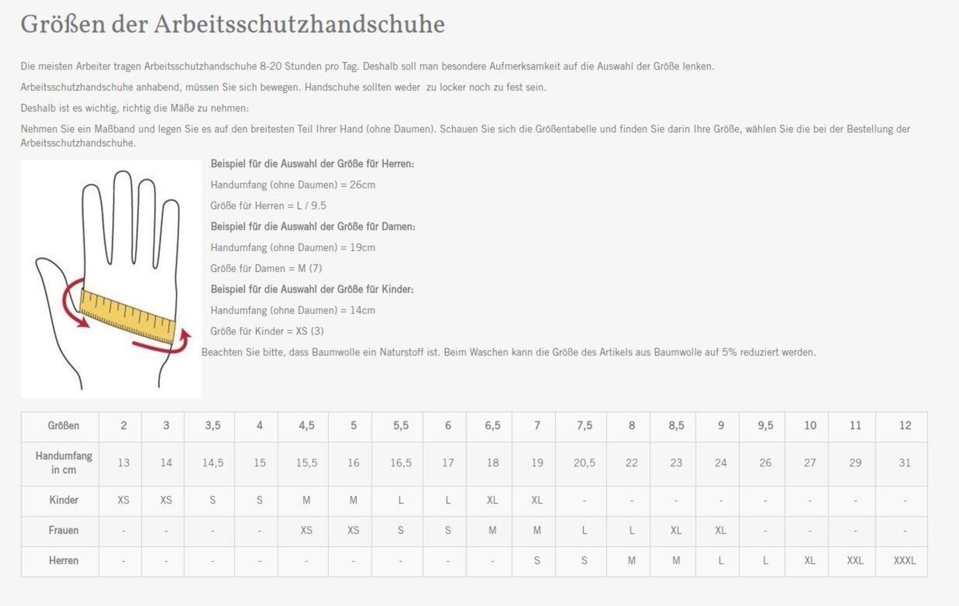 100328 Hase GRANADA-short 5-Fg. Sicherheitshandschuh aus Rindleder 6 Paar Gr 10 und 12