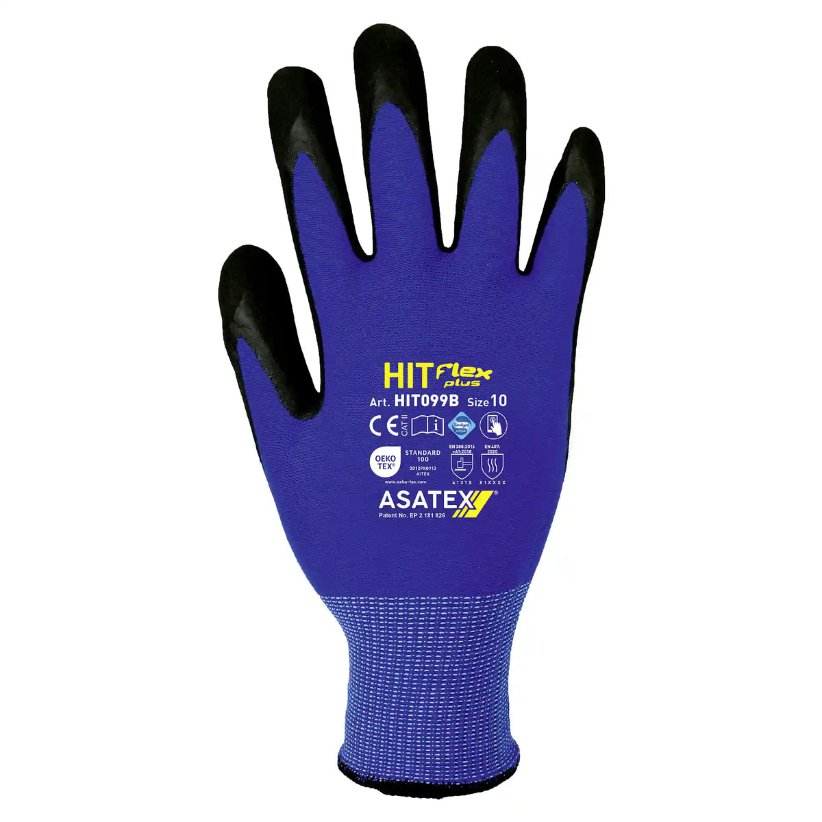 HITflex HIT099B Feinstrickhandschuh mit Nitril-Mikroschaum Beschichtung in Blau