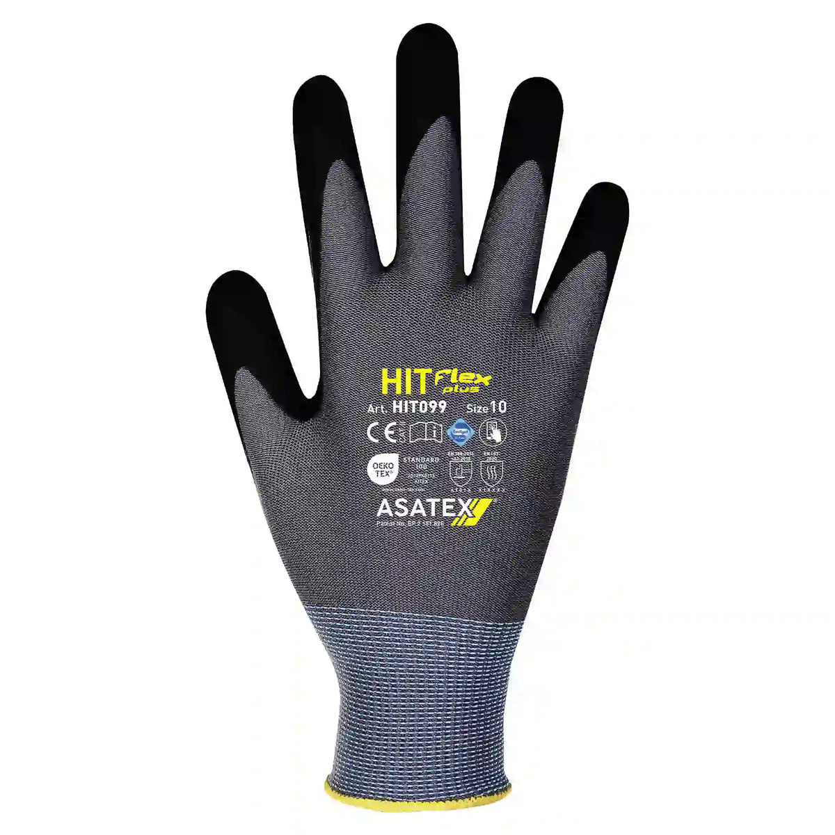 HITflex HIT099 Feinstrickhandschuh Nitrilschaum Beschichtung Touchscreen Grau