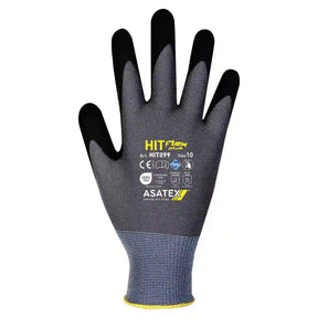 HITflex HIT099 Feinstrickhandschuh Nitrilschaum Beschichtung Touchscreen Grau
