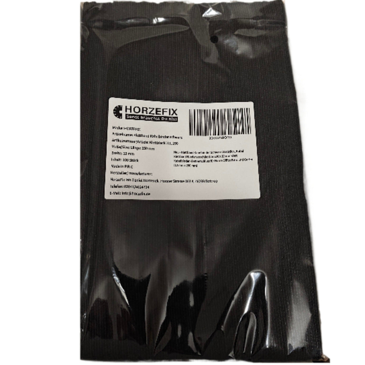 HorzeFix Klett-Kabelbinder 12mm Schwarz [100er Pack] – Wiederverwendbar