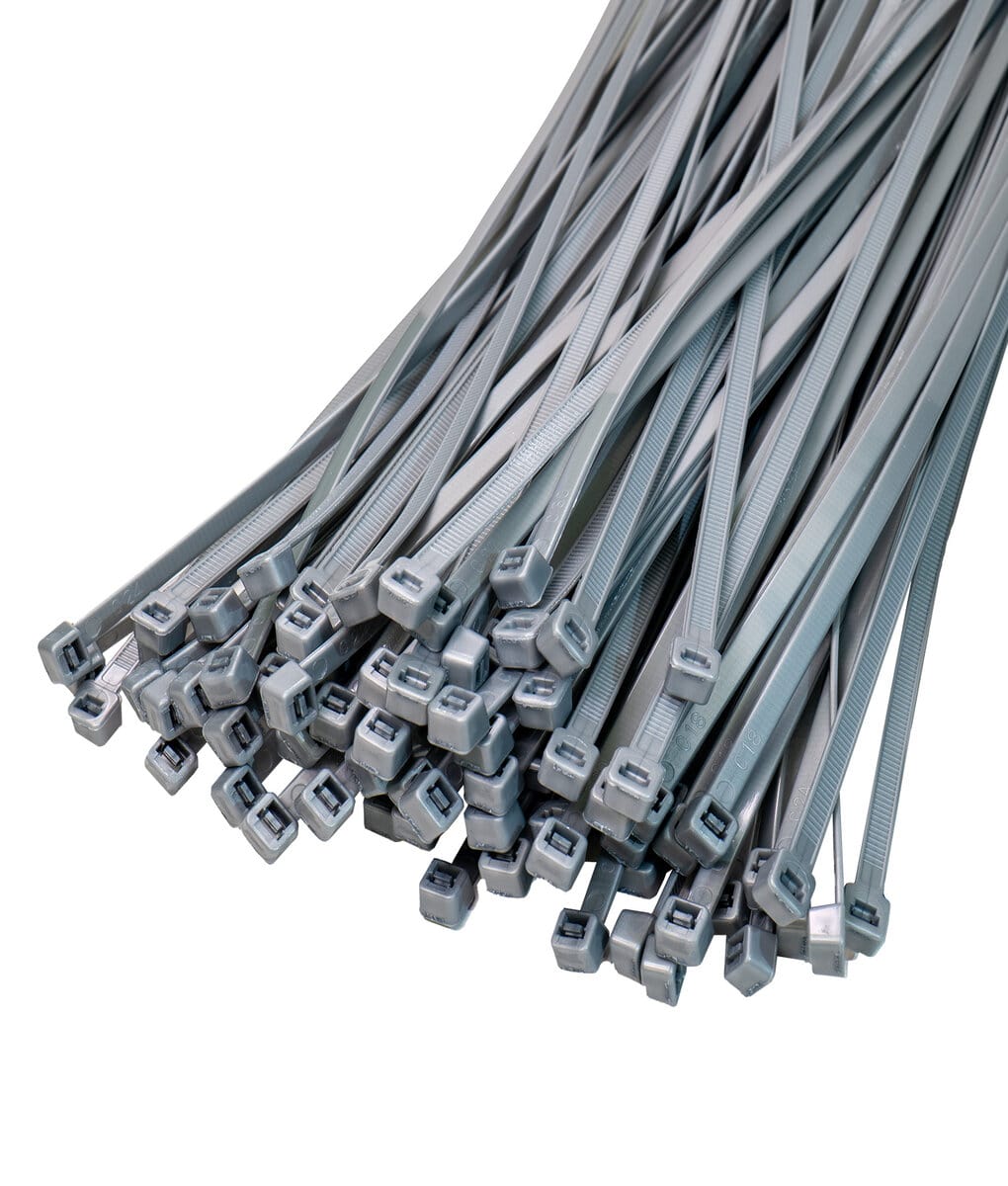 HorzeFix Kabelbinder 100 Stück grau lang uv beständig Universalbinder 2,5/3,6/4,8/7,6 breit