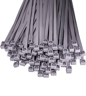 HorzeFix Kabelbinder 100 Stück grau lang uv beständig Universalbinder 2,5/3,6/4,8/7,6 breit HorzeFix