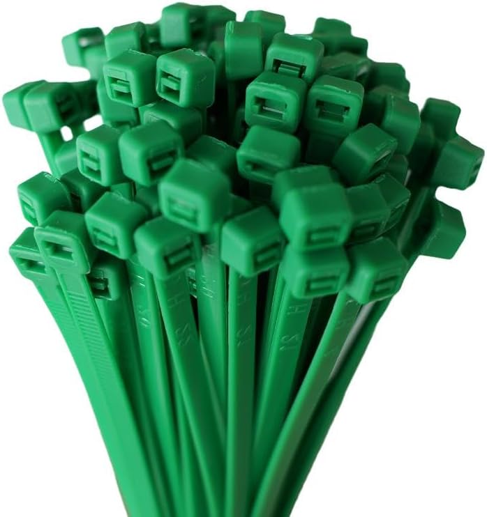 HorzeFix Kabelbinder 100 Stück grün lang uv beständig Universalbinder 2,5/3,6/4,8/7,6 breit horzefix