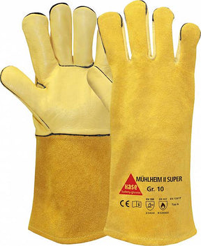 Hase 301110 Mühlheim II Super Schweißerhandschuhe gefüttert 6 Paar Gr 8-12
