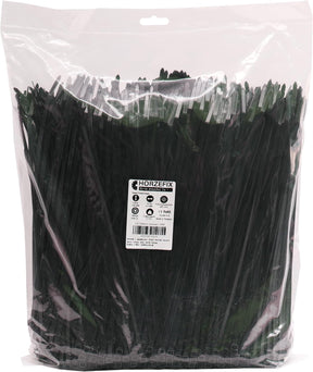 HORZEFIX Kabelbinder set 1000 Stück schwarz UV Beständig und Temperaturbeständig breite 2,5 x 100 mm 3,6 x 140 4,8 x 200 4,8 x 300 selbstsicherend