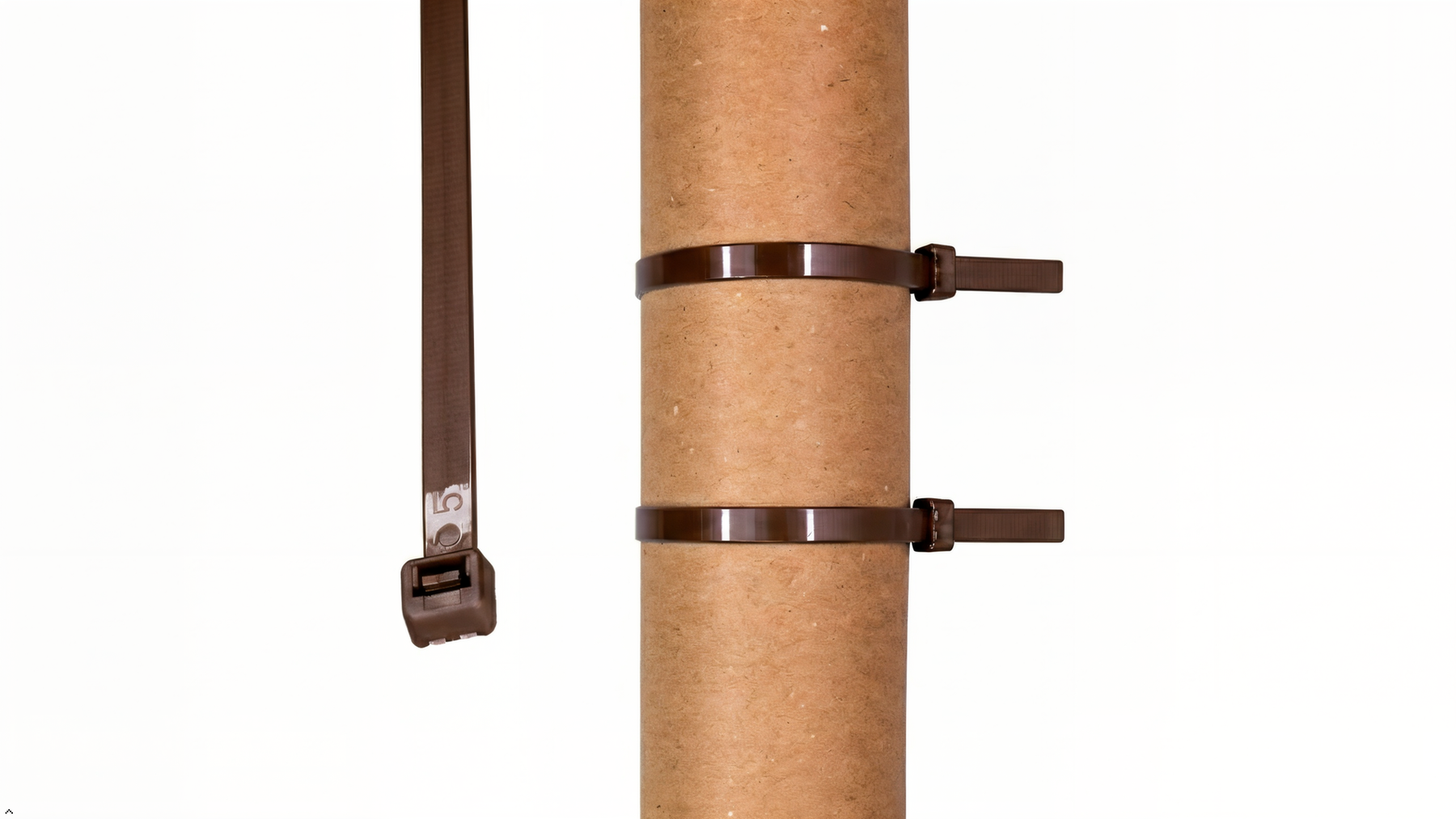 HorzeFix Kabelbinder 100 Stück braun lang uv beständig Universalbinder 2,5/3,6/4,8/7,6 breit
