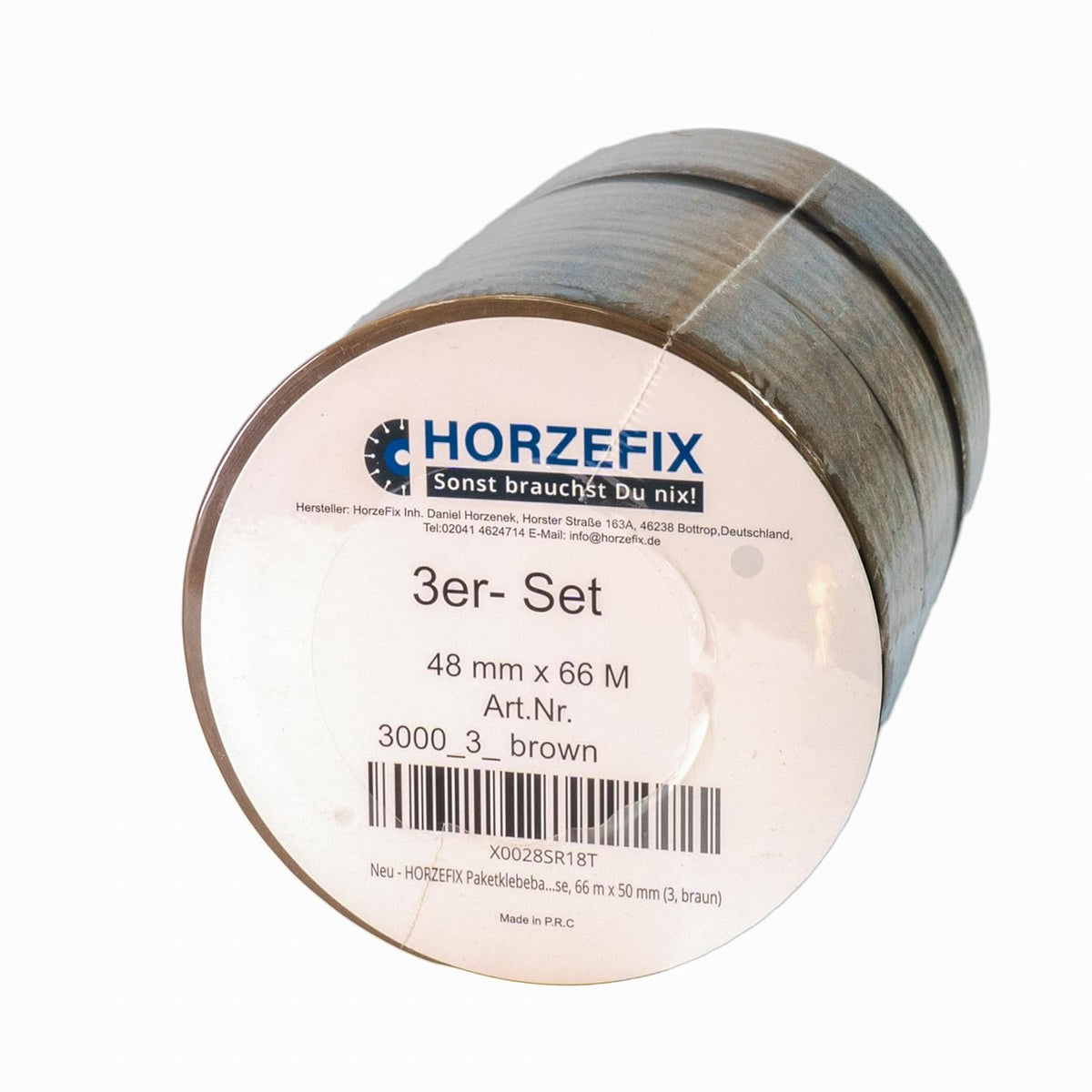 HORZEFIX Paketklebeband braun 48 mm x 66 m, 48 Mikron, extra stark, universell für Versand & Umzug