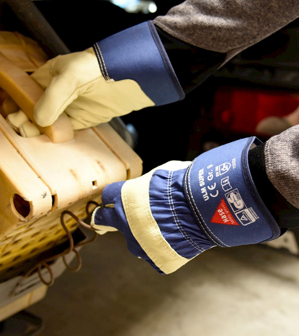 Robuster Ulm Super Narbenleder Arbeitshandschuh – Langlebig, Bequem, Sicher für Industrie