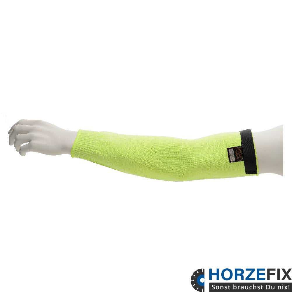 Nitras Schnittschutz-Armschoner  Länge 45cm neongelb mit Klettverschluss nach EN 388 und EN407