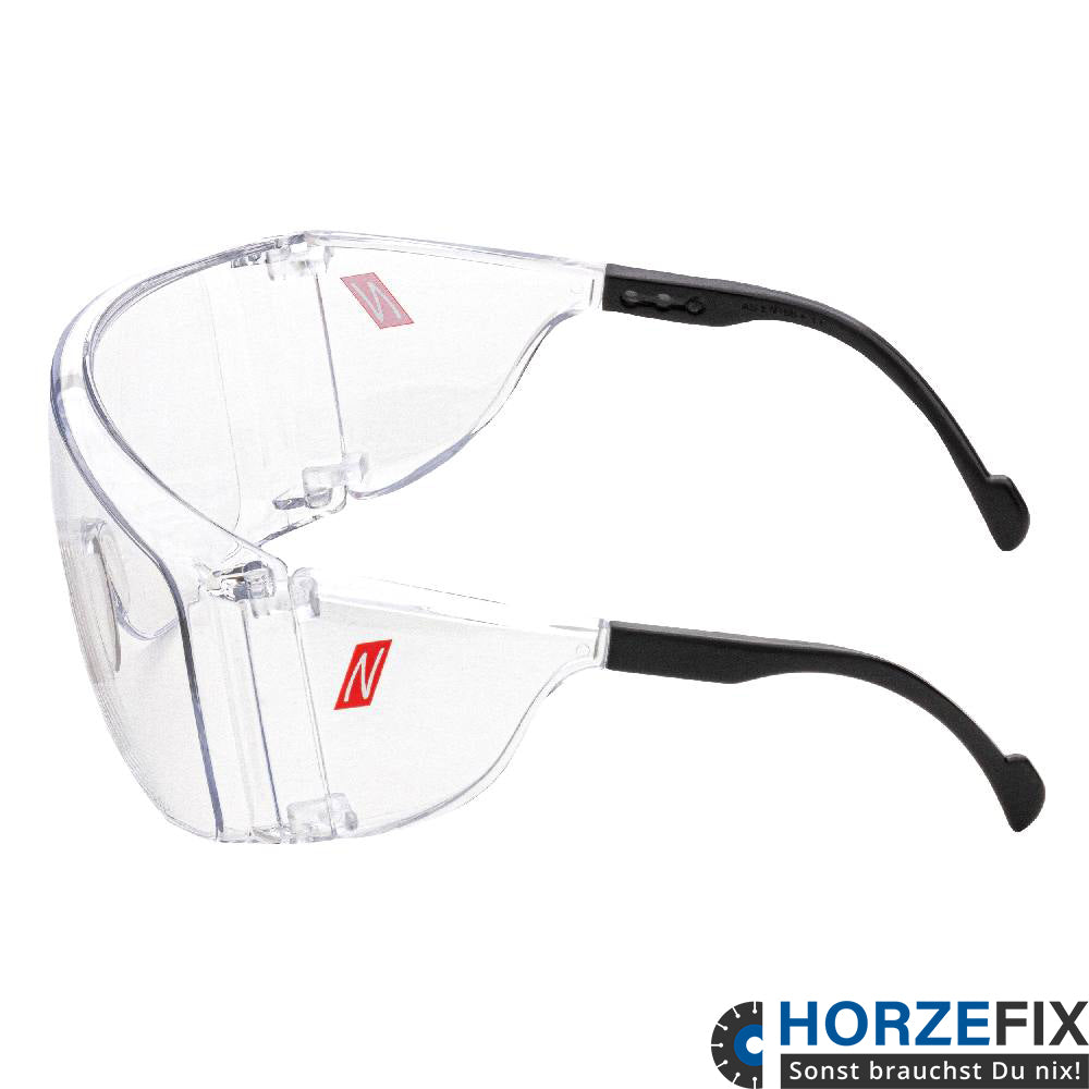 9015 Nitras Vision Protect Schutzbrille EN166 klar für Brillenträger 12 Stück horzefix