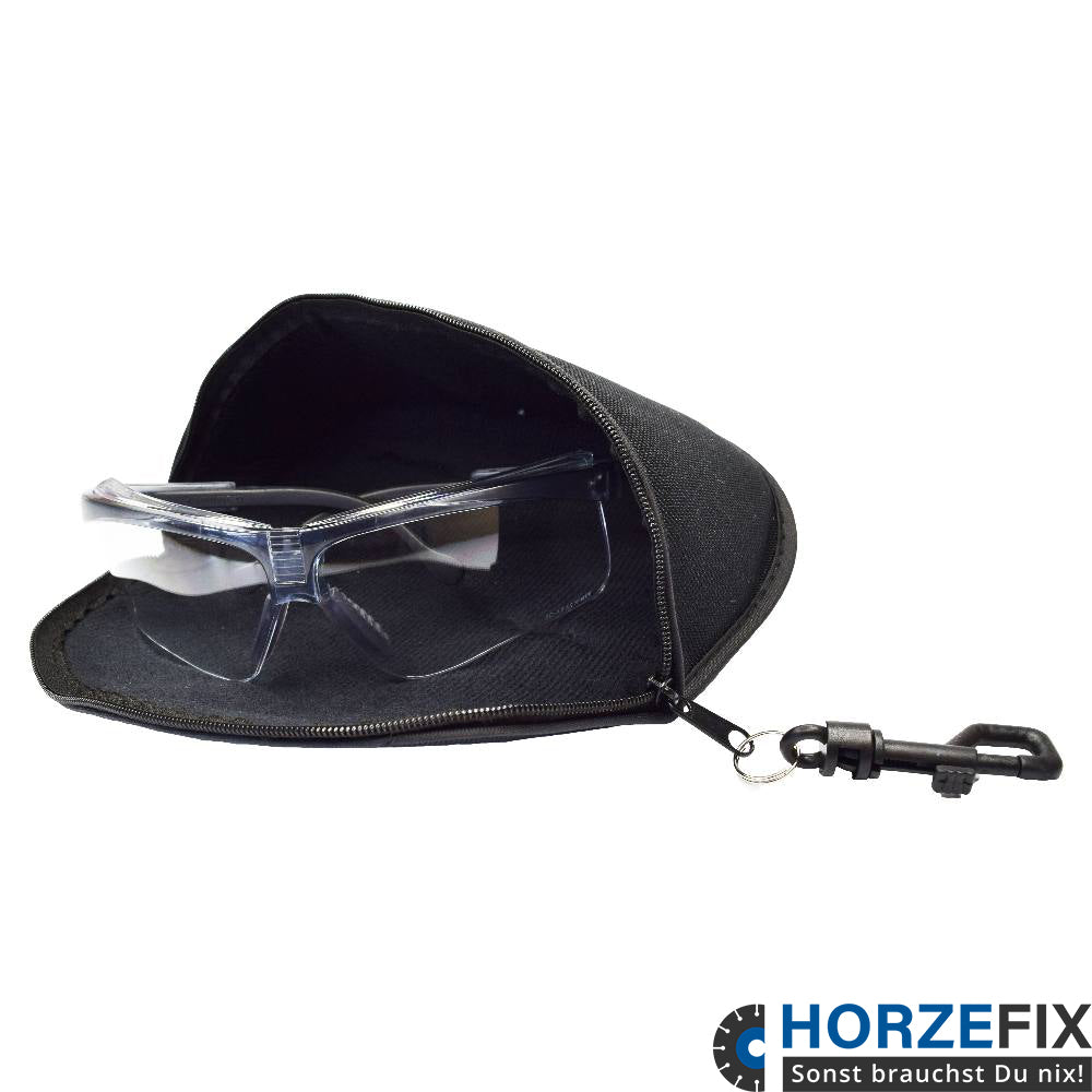 90C Nitras Textil Schutzbrille Brillenetui mit Reißverschluss Schutzbrillenschutz 1x Etui horzefix